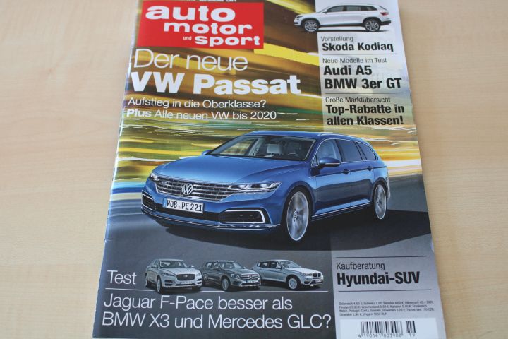 Deckblatt Auto Motor und Sport (19/2016)